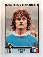 Cartonas surpriza abtibild Panini Argentina 78 Didier Six #94 fotbal fotbalist