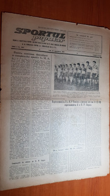 sportul popular 20 septembrie 1954-capionatul de tir,volei,rugby,handbal,sah foto