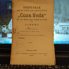 Statutele Băncei Cuza Vodă din comuna Brodoc, jud. Vaslui, Târgu Jiu 1907, 201