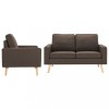 VidaXL Set de canapele, 2 piese, maro, material textil 3056616