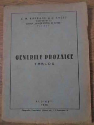 GENURILE PROZAICE TABLOU-C.M. RAPEANU, C. ENCIU foto