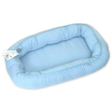 Cumpara ieftin AMY - Suport de dormit Baby Nest Bumbac Puzzle Muslin, 70x45 cm, Albastru