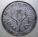 7.415 COTE FRANCAISE DES SOMALIS FRENCH SOMALILAND 5 FRANCS FRANCI 1959