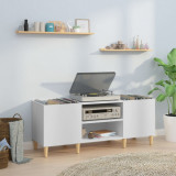 Gossi comoda discuri, alb, 121x38x48 cm, lemn prelucrat