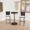 Gossi set mobilier bar de gradina cu perne, 3 piese, negru, poliratan