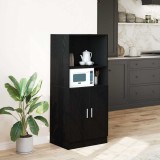 vidaXL Dulap de bucătărie, negru, 57x41,5x131,5 cm, lemn prelucrat