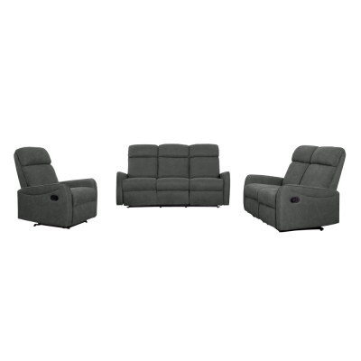 Set canapele 3+2+1, stofă gri &amp;icirc;nchis, FASAN foto