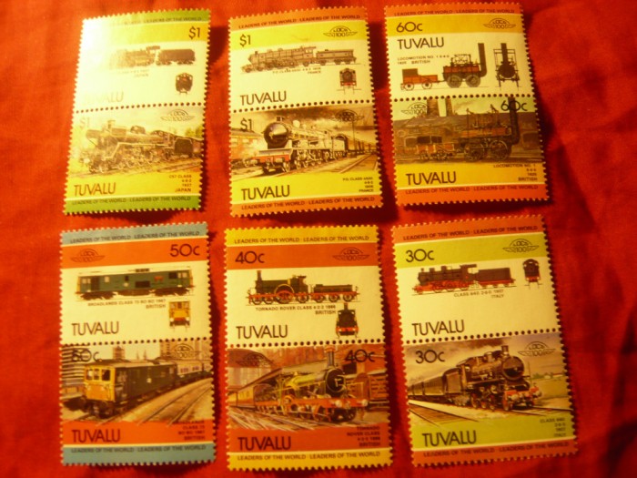 Serie Tuvalu 1985 Locomotive , 6 perechi