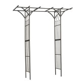 Nature Arcada de gradina, negru, 114 x 66 x 232 cm, metal GartenMobel Dekor, vidaXL