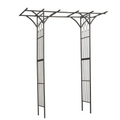 Nature Arcadă de grădină, negru, 114 x 66 x 232 cm, metal foto