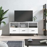 Comodă TV, alb extralucios, 102x36x50 cm, lemn prelucrat, vidaXL