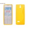 Husa Silicon S-line Galbena pentru Nokia Lumia 515, Protectie Telefon, Flexibila