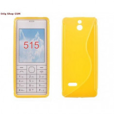 Husa silicon S-line Nokia Lumia 515 Galben
