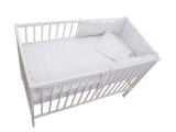 Lenjerie Pat Copii MyKids Little Stars Verde 4 Piese, 120x60 cm, Bumbac 100%, Aparatoare, Plapuma, Cearsaf Elastic, Perna