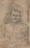 A3940N Portret de Alexandru Poitevin-Scheletti făcut pe front unui ofițer din Regimentul VI Tecuci nr 24, 1917, la Cota 773 Oușoru