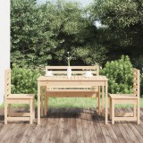 VidaXL Set de dining pentru grădină, 4 piese, lemn masiv de pin