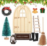 Set de 10 mini-decoratiuni pentru Craciun HIQE-FL, plastic/lemn, multicolor