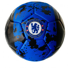Minge fotbal Chelsea Londra, albastru negru, marime 5