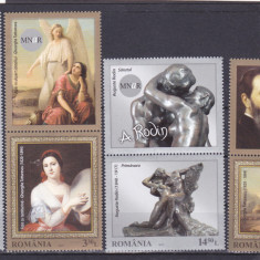 ROMANIA 2015 - REPRODUCERI DE ARTA,SERIE CU VINIETA MNH - LP 2055a MODEL C