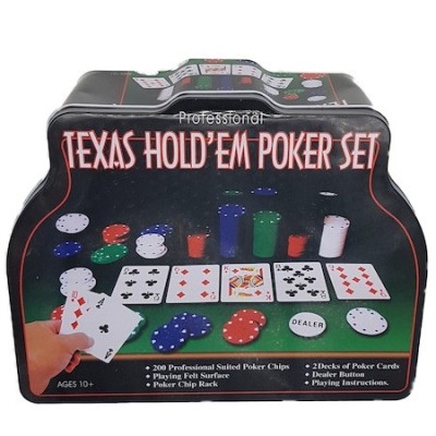 Poker Texas 200 jetoane,cutie cu design unic foto