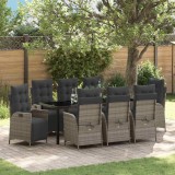 Cumpara ieftin Set de masă pentru grădină 9 pcs Gri Rattan poli