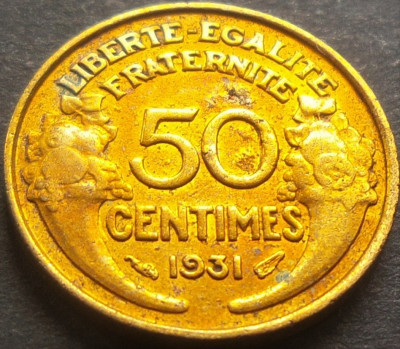 Moneda istorica 50 CENTIMES - FRANTA, anul 1931 * cod 3324 foto