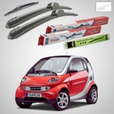 Cumpara ieftin Ștergătoare Smart Fortwo Coupe 450 1998-2004 | Set Față și Spate Flat &ndash; TeamCar&reg;
