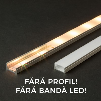 Ecran opal pt. profil aluminiu LED - 2000 mm foto