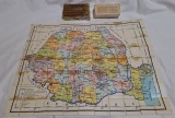 ALCATUITI HARTA RSR - Joc Romanesc complet tip Puzzle, jucarie veche anul 1969