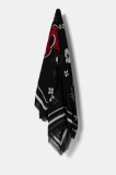 Karl Lagerfeld esarfa femei, culoarea negru, modelator, A1W33154
