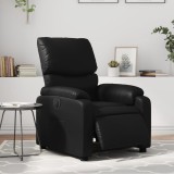 VidaXL Fotoliu rabatabil electric, negru, piele ecologică 3204872