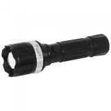 Lanterna F 186 din Plastic, Iluminat Led, Zoom, Agatatoare, 23 cm, Negru