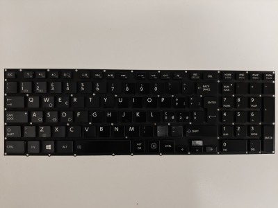 Tastatura Laptop, Toshiba, Satellite P55-B, P55-TB, iluminata, neagra, layout UK/IT (italiana) foto