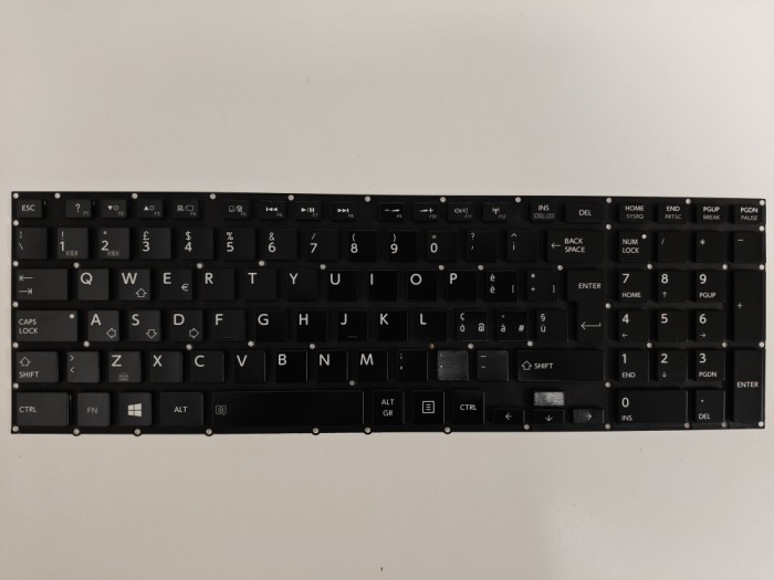 Tastatura Laptop, Toshiba, Satellite P55-B, P55-TB, iluminata, neagra, layout UK/IT (italiana)