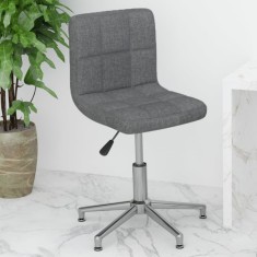 Scaun de birou pivotant, gri deschis, material textil