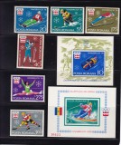 ROMANIA 1976 LP 901 LP 902 LP 903 OLIMPIADA DE IARNA INNSBRUCK SERIE+COLITE MNH, Nestampilat