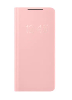 HUSA Smartphone Samsung, pt Galaxy S21+, tip smart book cover, poliuretan, Smart LED View, roz, &amp;quot;EF-NG996PPEGEE&amp;quot; foto