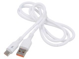 Cablu USB 2.0 AKYGA 1m Alb USB A la USB C Nichelat
