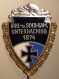 I.338 STICKPIN GERMANIA KRIEGER u. SOLDATEN KAMERADEN UNTERHACHING 1874