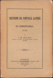 HST C978 Cestiuni de sintaxă latină Si conditional Studiu 1901 Dianu