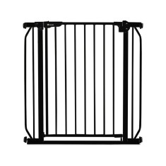 Poarta de siguranta, Lionelo, Truus Slim, Prin presiune, 105 cm, Conform cu standardul europeane de securitate EN1930, Negru Ony foto
