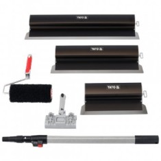 Set 3 gletire finisaj, 400,600,800 mm cu maner telescopic si rulou pentru glet