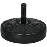Outsunny Suport Rotund 29kg, 51cm Diametru, pentru Umbrelă Soare, Efect Ratan, Bază Rezistentă din Plastic | Aosom Romania