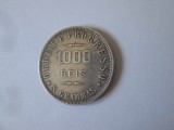 Brazilia 1000 Reis 1907 argint 900 cu patină deosebită