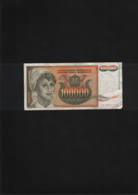 Iugoslavia Yugoslavia 100000 dinara dinari 1993 seria5261474 foto