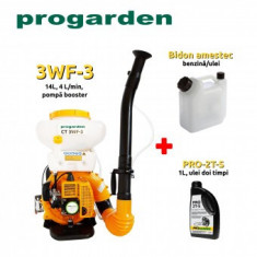 ProGARDEN CT-3WF-3 atomizor, 14L, pompa booster + ulei motor 1L + bidon amestec 1.5L foto