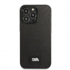 Husa Cover Karl Lagerfeld Saffiano Plaque pentru iPhone 13 Pro Black