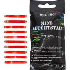 Set 10 Bete Luminoase MINI-LEUCHTSTAB 4cm Rosii Mil-Tec