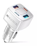 Incarcator auto 12-24V Fast Charge cu port PD 20W si QC3.0 18W - BK365-WHITE