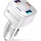 Incarcator auto 12-24V Fast Charge cu port PD 20W si QC3.0 18W - BK365-WHITE
